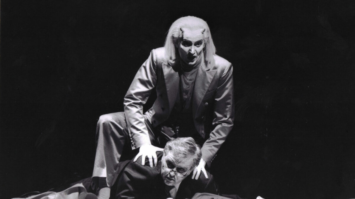 Arno Raunig as Mephostophiles, Schnittke, Hamburg, World Premiere